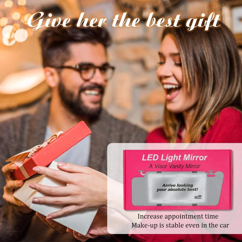 LUXEGLOW™ Car Vanity Mirror | 3 Light Modes